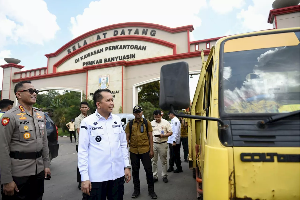 Tegas, Pj Gubernur Agus Fatoni Setop Truk Penyebab Kemacetan di Jalan Palembang-Betung