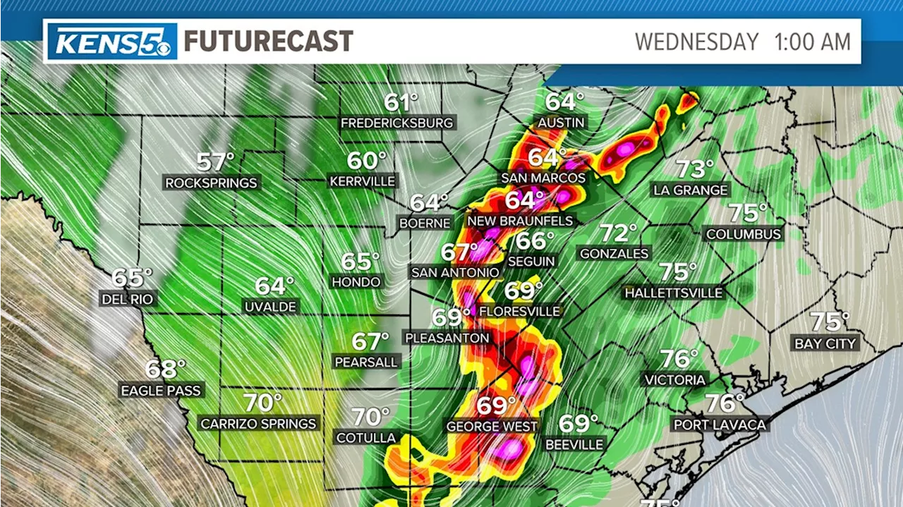 Severe weather threat in San Antonio continues tonight; Tornado Watch issued north of Bexar County