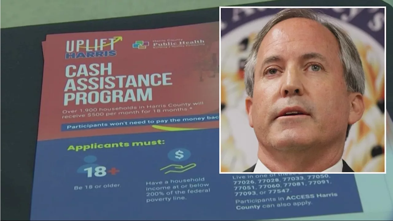 Texas AG Ken Paxton sues Harris County over pilot guaranteed income program