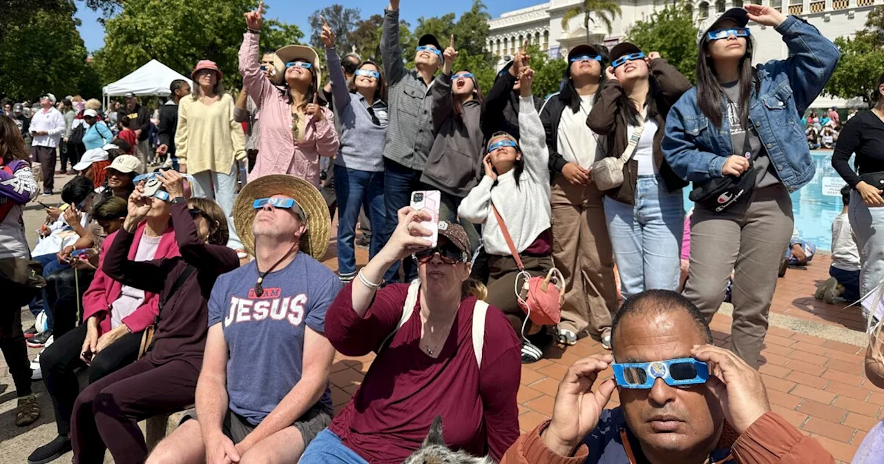 San Diegans look to the sky for a partial eclipse of the sun