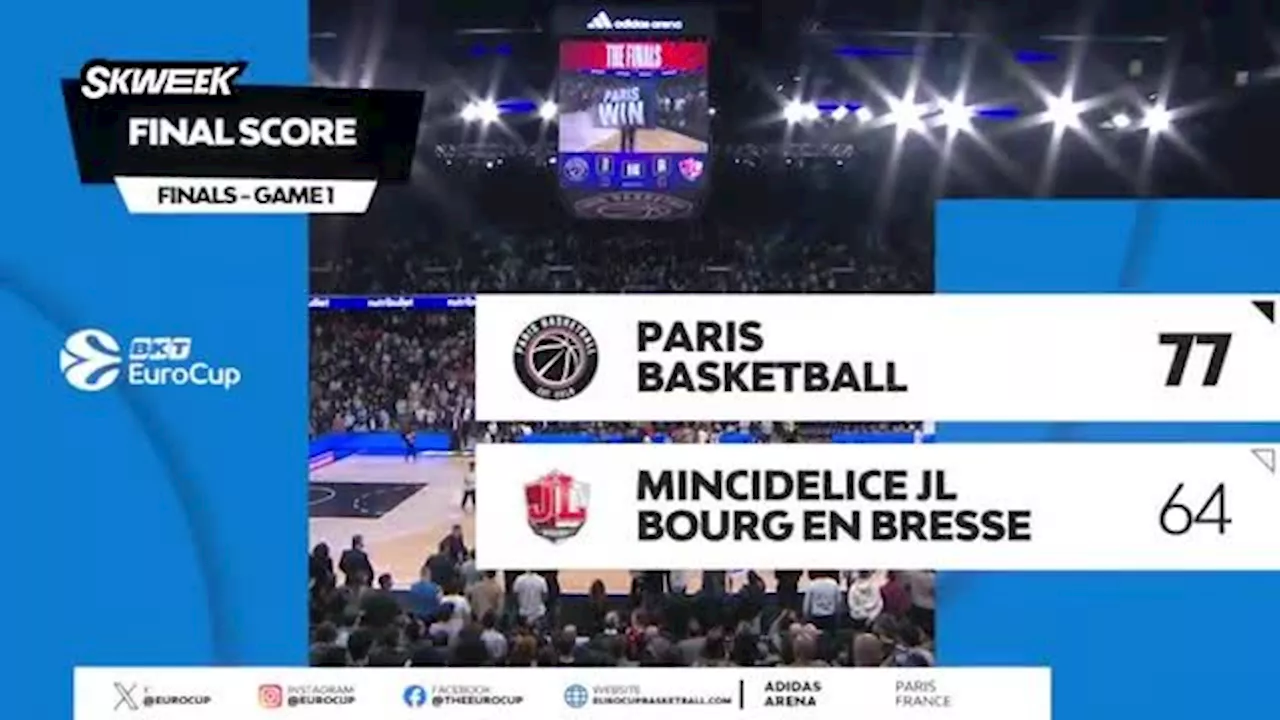 Le Paris Basketball assomme la JL Bourg lors du match 1 de la finale d'Eurocoupe