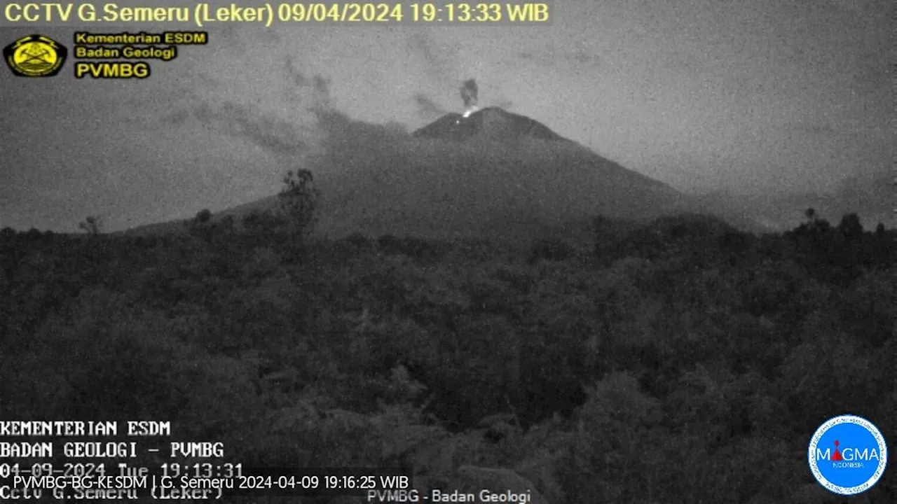 Gunung Semeru Erupsi di Malam Takbiran, Semburkan Abu Vulkanik Setinggi 800 Meter