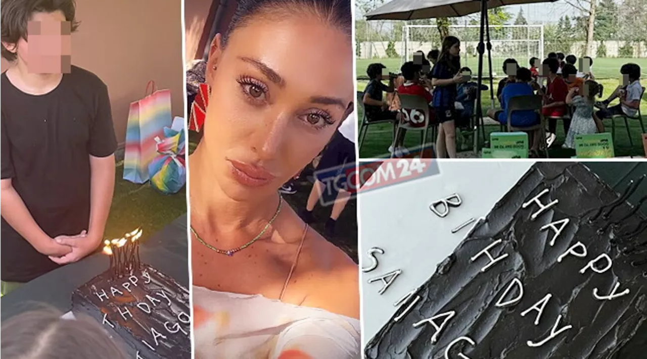 Belen Rodriguez organizza una festa per il figlio Santiago