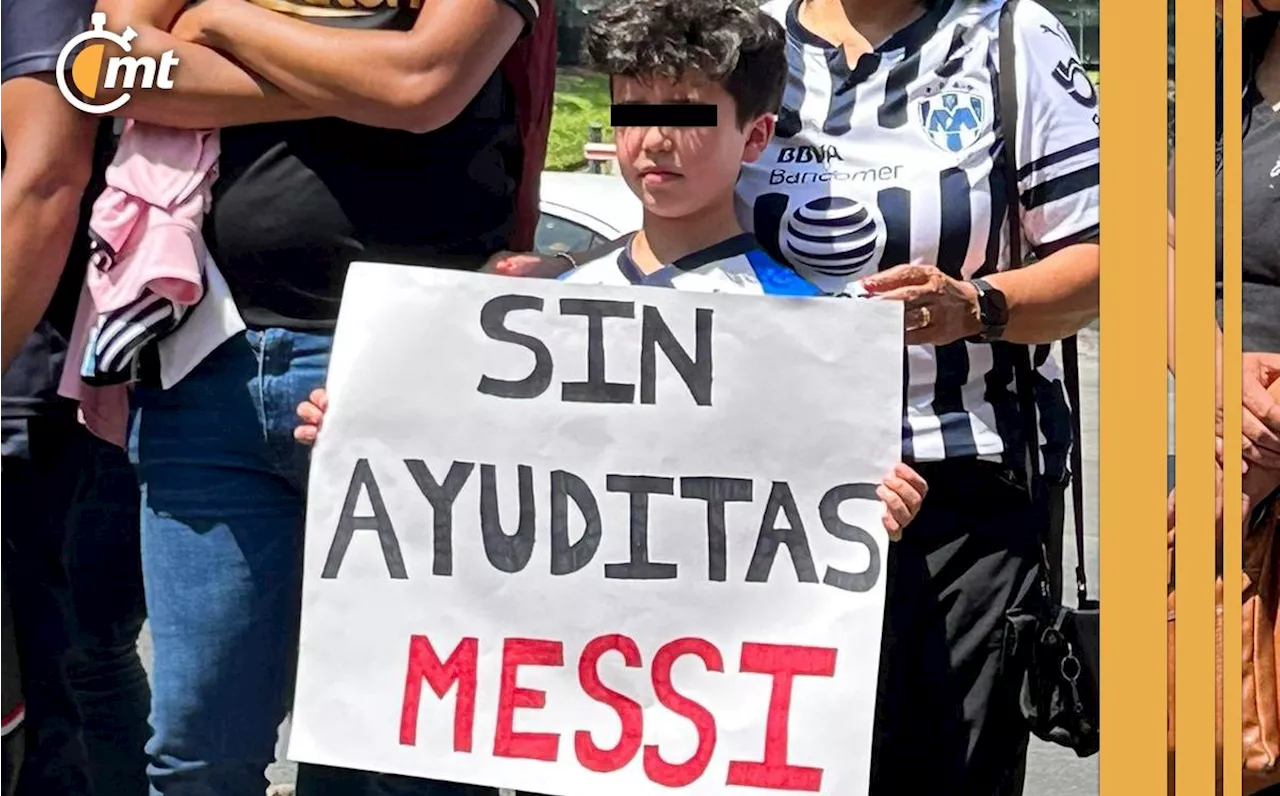 'Sin ayuditas, Messi': Así recibe un niño aficionado a Rayados en Monterrey