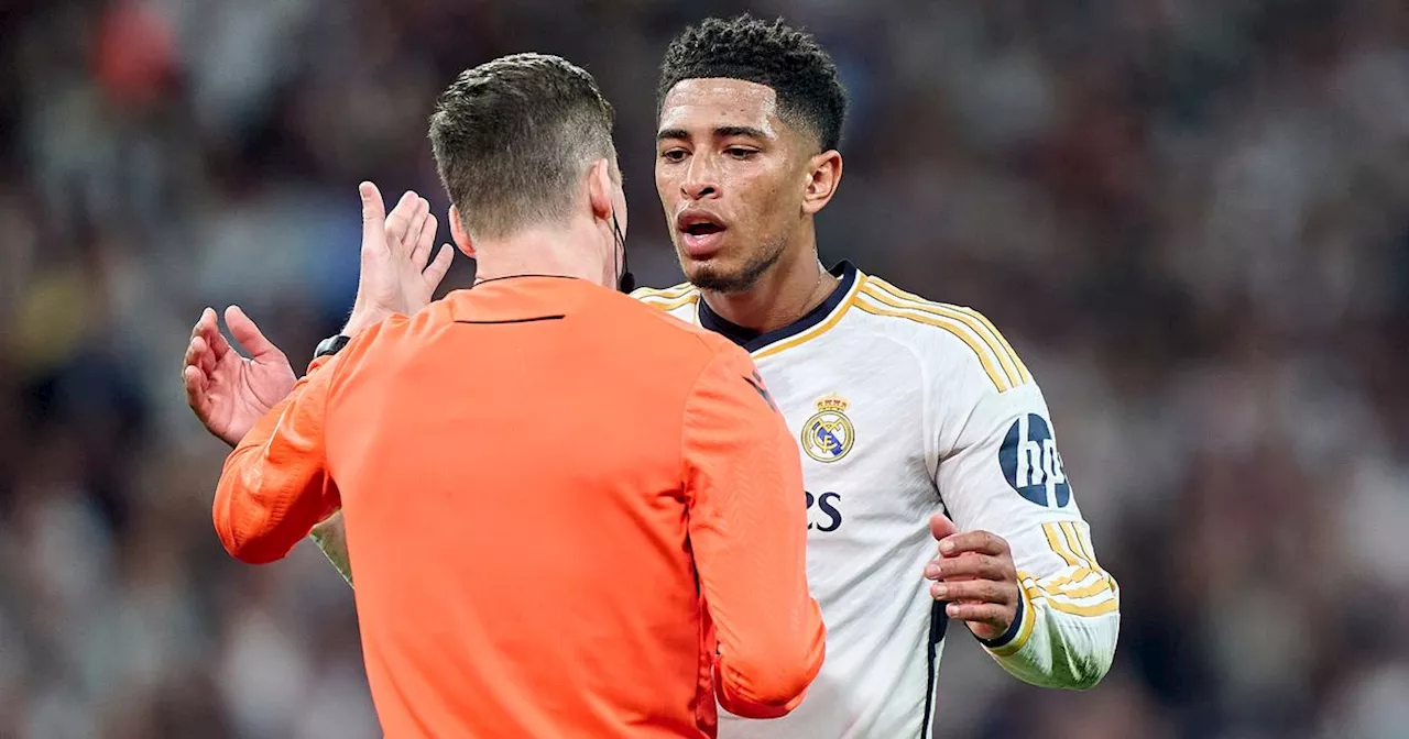 Angry Jude Bellingham confronts referee after Real Madrid vs Man City