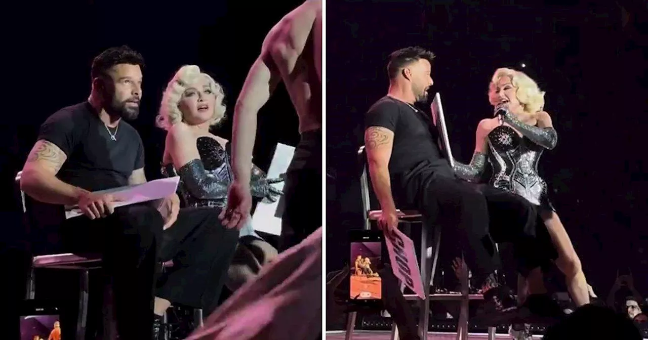 Ricky Martin's not-so-little Ricky gets excited during Madonna set