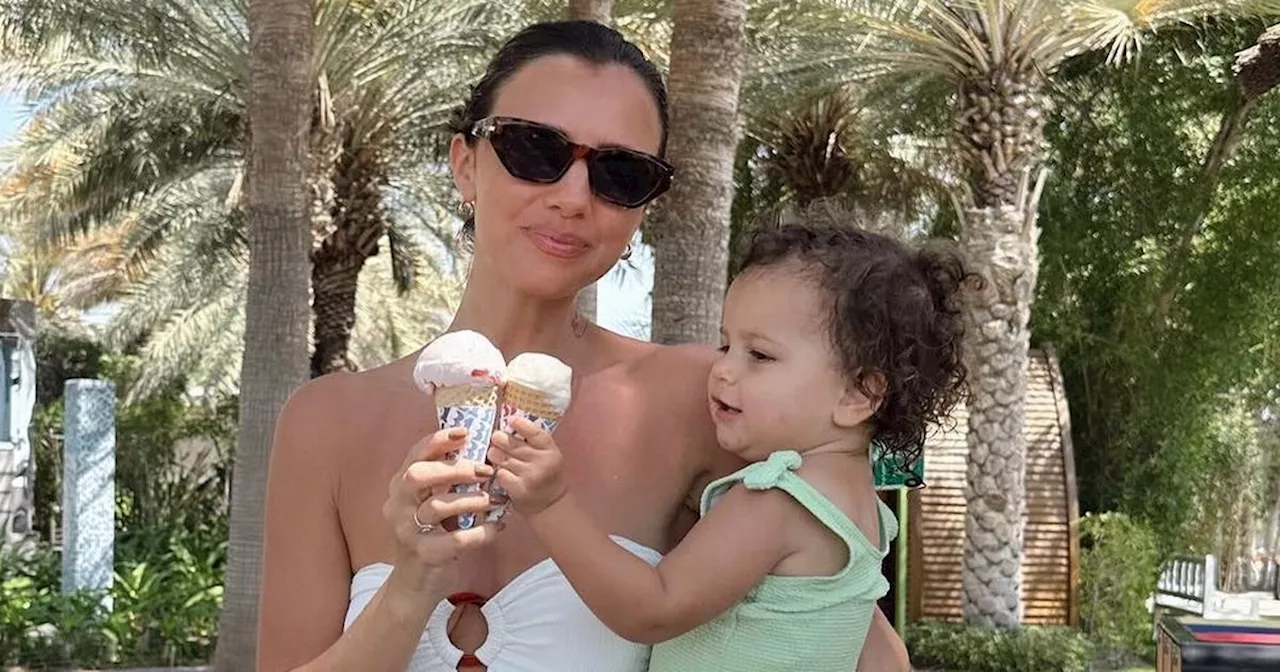 Lucy Mecklenburgh looks incredible in white swimsuit during family holiday