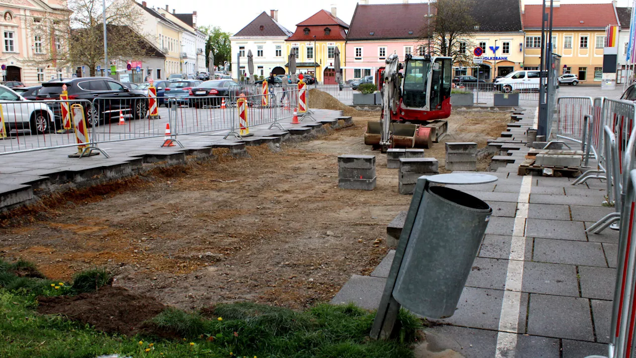 Herzogenburger Rathausplatz: Umbau hat begonnen