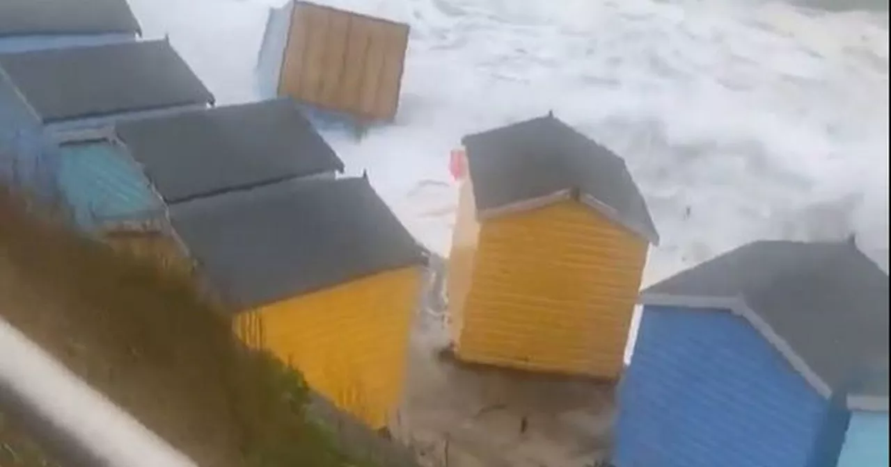 Storm Pierrick Causes Chaos in the UK: Holiday Park Guests Rescued, Beach Huts Swept into Sea