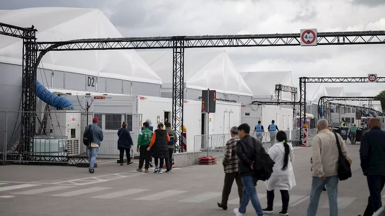 Impfaktion gegen Masern im Flüchtlingszentrum Berlin-Tegel