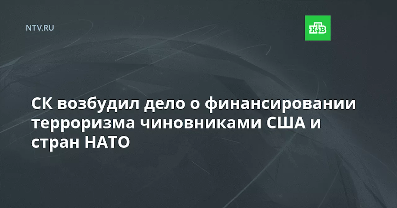 СК возбудил дело о финансировании терроризма чиновниками США и стран НАТО