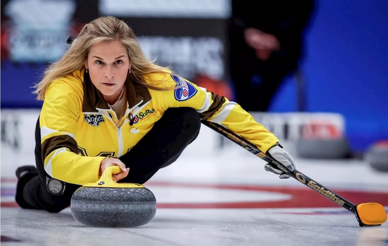 Jennifer Jones suffers a rocky start in her final tournament as part of a four-player team