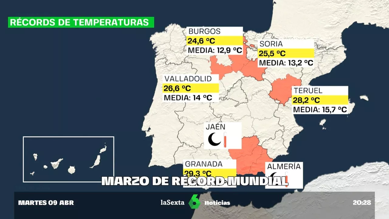 Diez meses de récords consecutivos: marzo fue el mes más cálido a nivel mundial