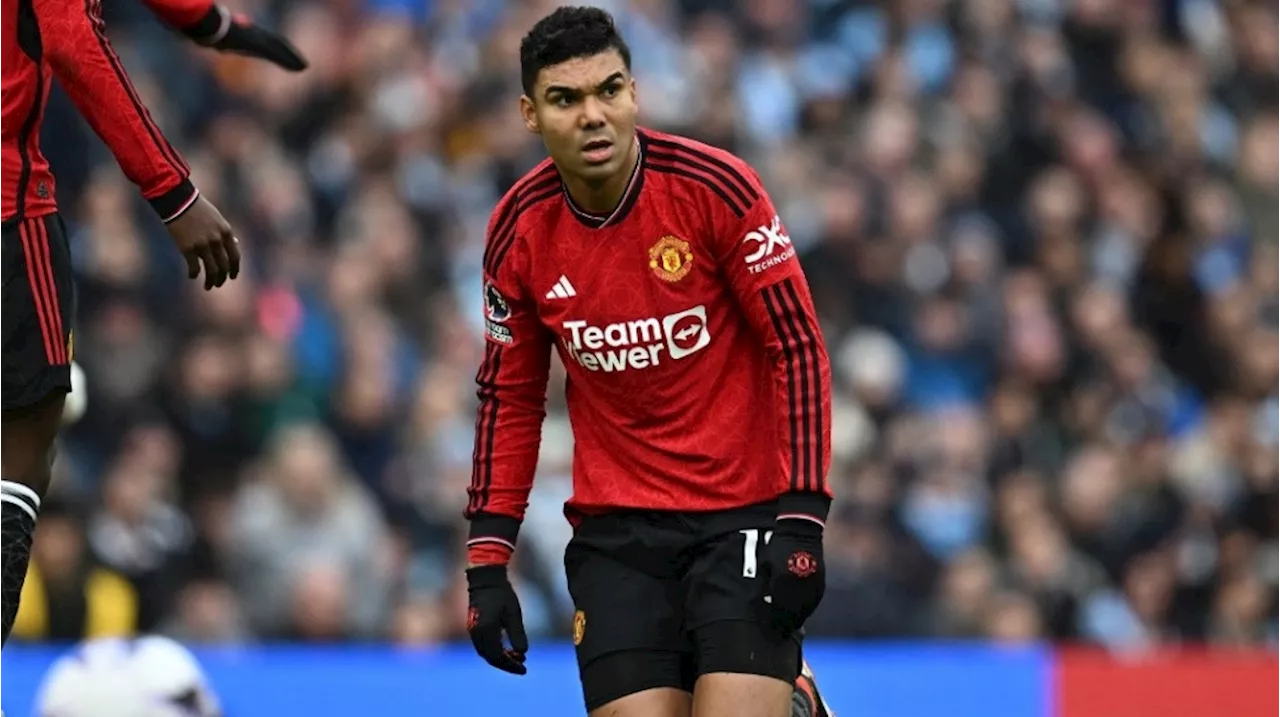 Casemiro Berlutut pada Laga Manchester United vs Manchester City