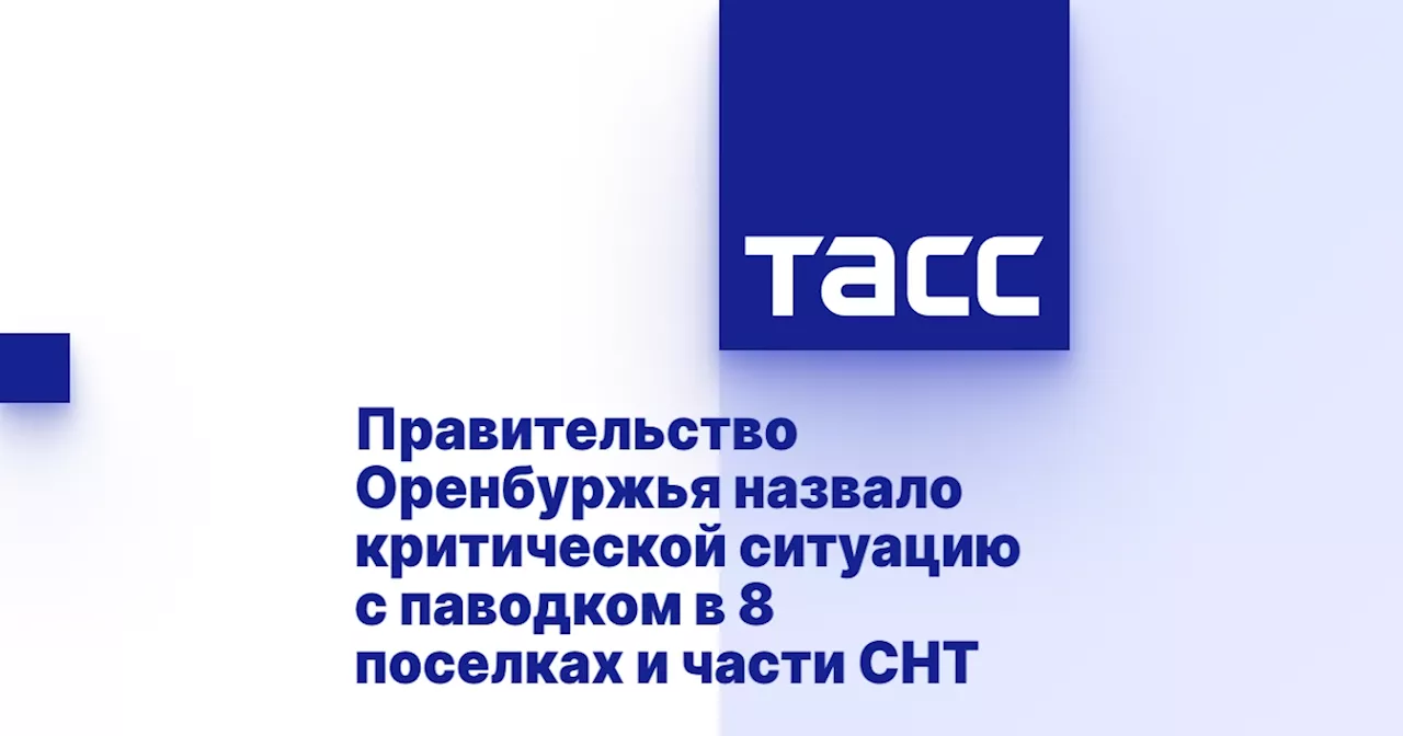 Правительство Оренбуржья назвало критической ситуацию с паводком в 8 поселках и части СНТ