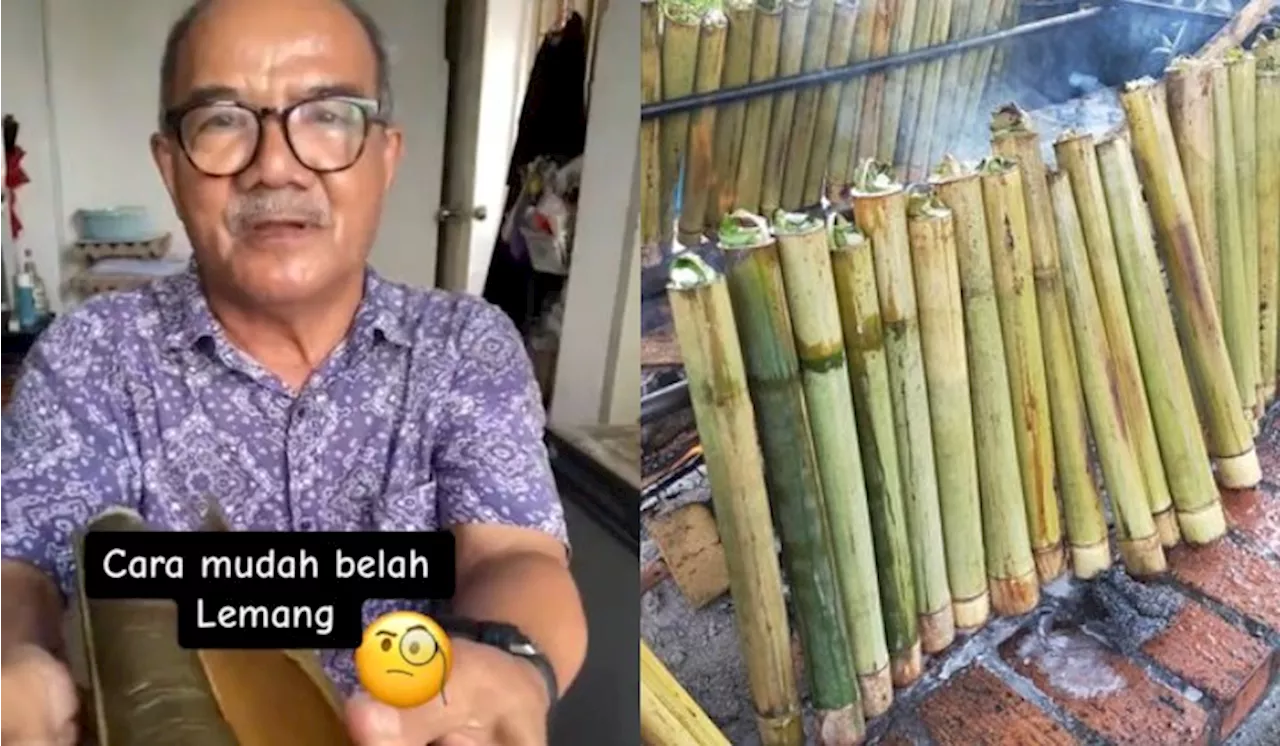 [Video] Tak Perlu Guna Parang, Pakcik Ini Kongsi Cara Mudah Keluarkan Lemang Dari Buluh. Boleh Cuba!