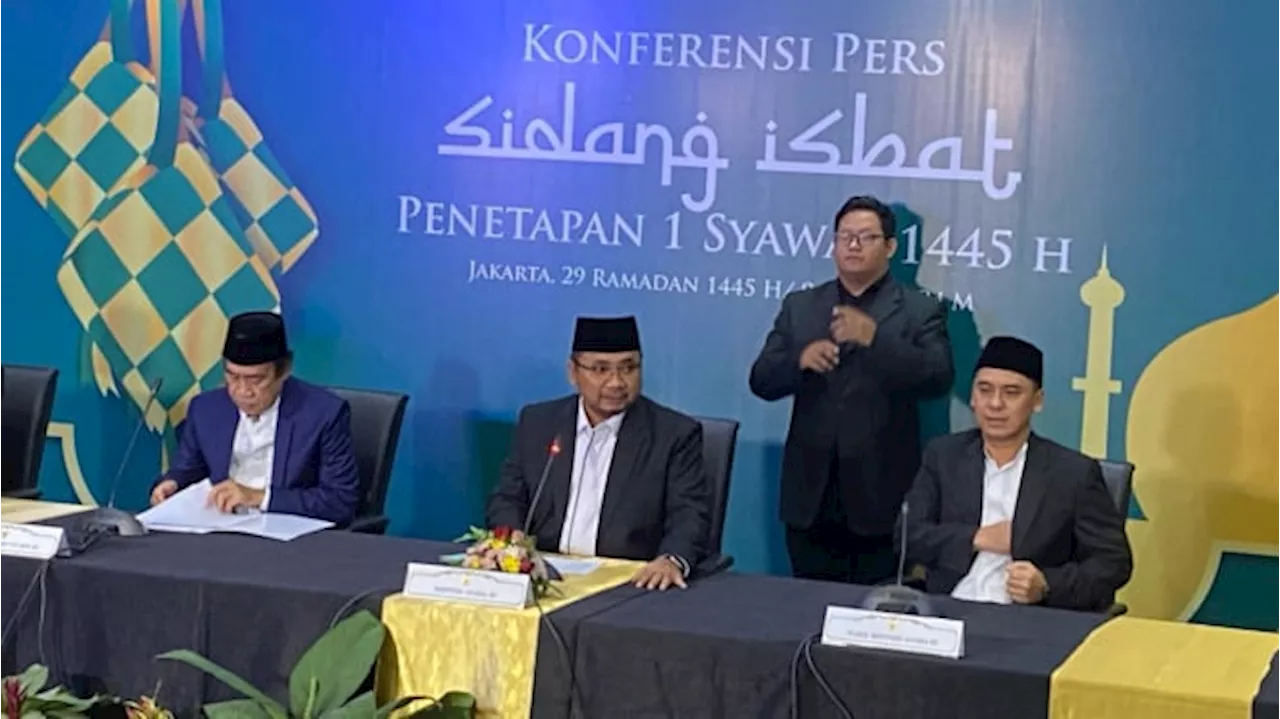 Pemerintah: Idul Fitri 1 Syawal 1445 H Jatuh pada Rabu 10 April 2024