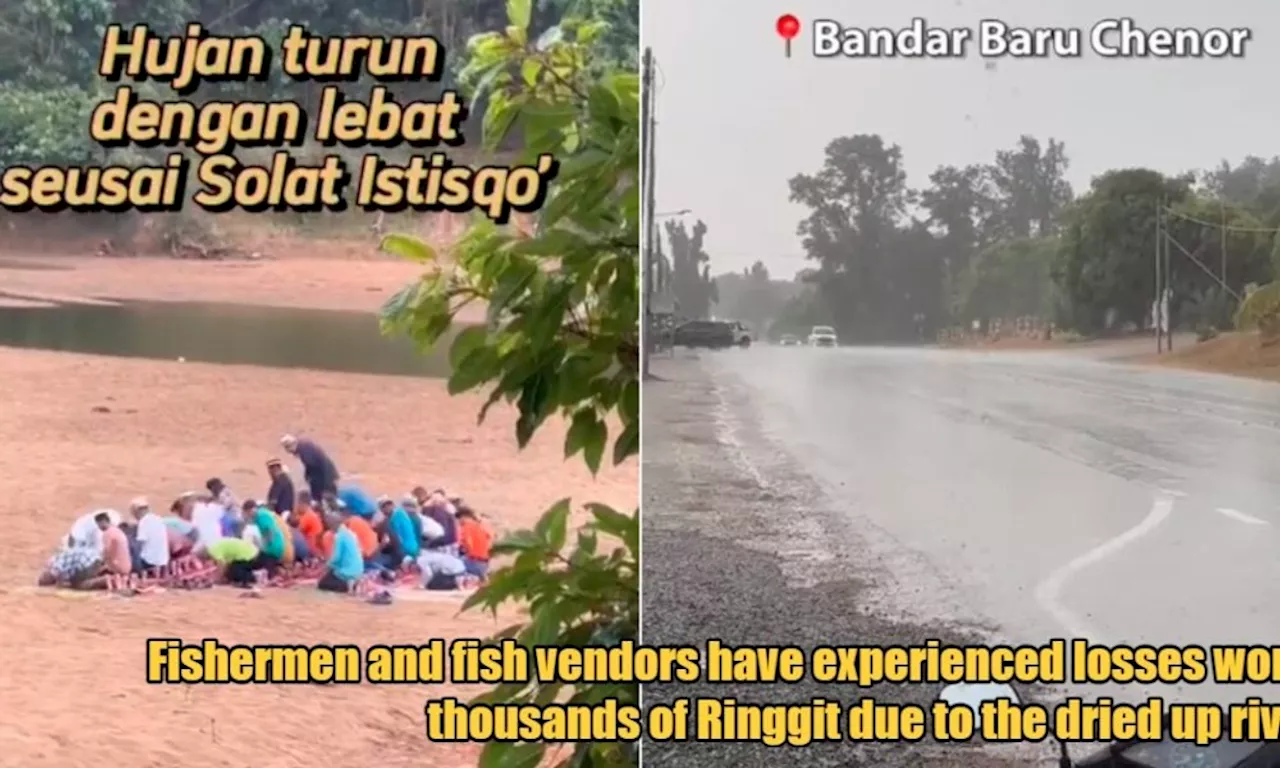 Pahang Sultan Calls for Prayers for Rain After El Nino Leaves Sungai Pahang Dried Up, AND IT WORKED!