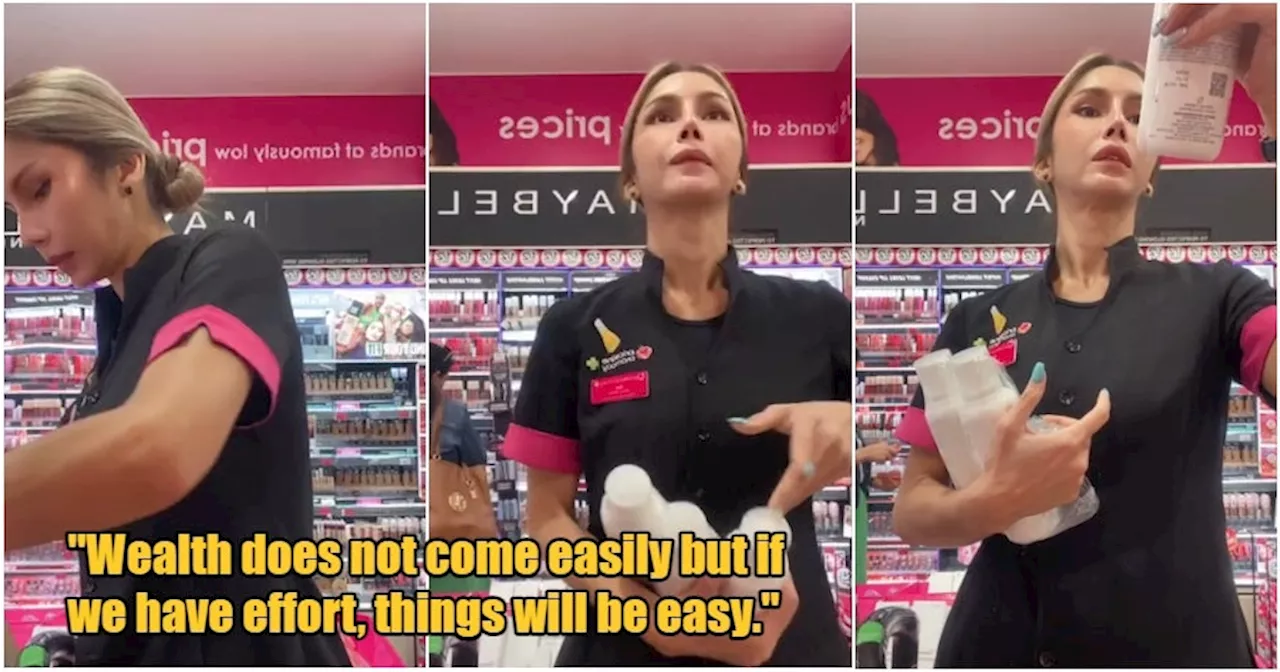  Sajat Shows Herself Working as Sales Assistant at Health Retailer in Australia