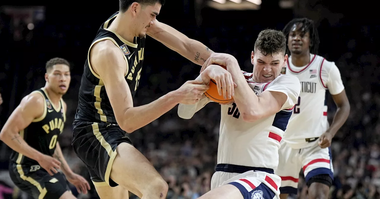 UConn concludes a dominant run to its 2nd straight NCAA title, beating Zach Edey and Purdue 75-60