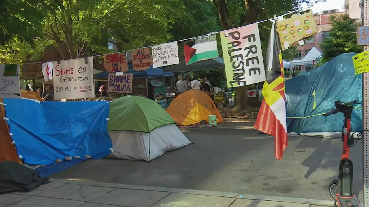 GW University law students disrupted as pro-Palestinian protests enters 7th day