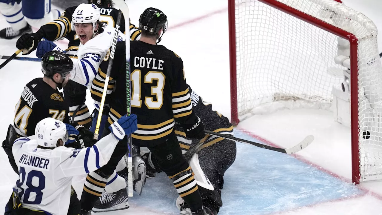 Knies scores in overtime, Matthews-less Maple Leafs avoid elimination with 2-1 win over Bruins