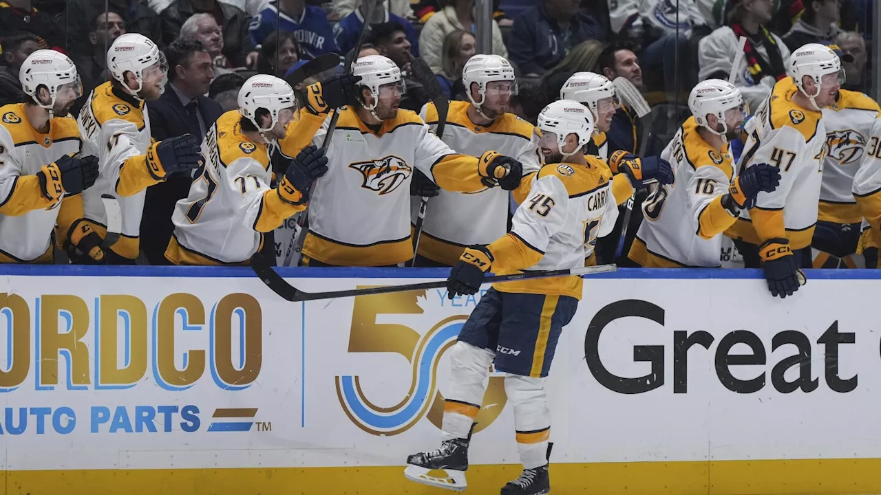 Roman Josi and Alexandre Carrier score goals and Predators stay alive with 2-1 win over Canucks