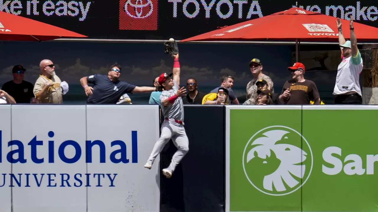 Stuart Fairchild's sensational catch robs Manny Machado of a 3-run homer