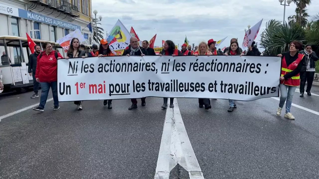 Nice: entre 400 et 600 manifestants dans la rue à l'occasion du 1er-Mai