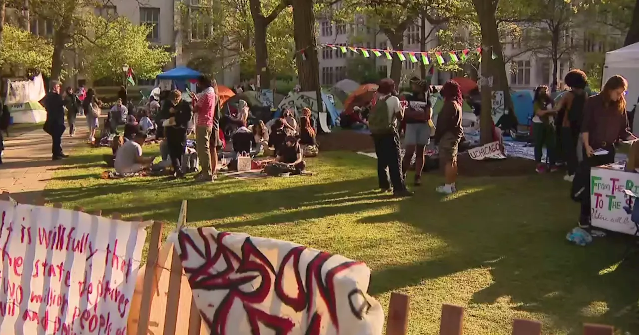 Pro-Palestinian tent encampments expand at University of Chicago, DePaul