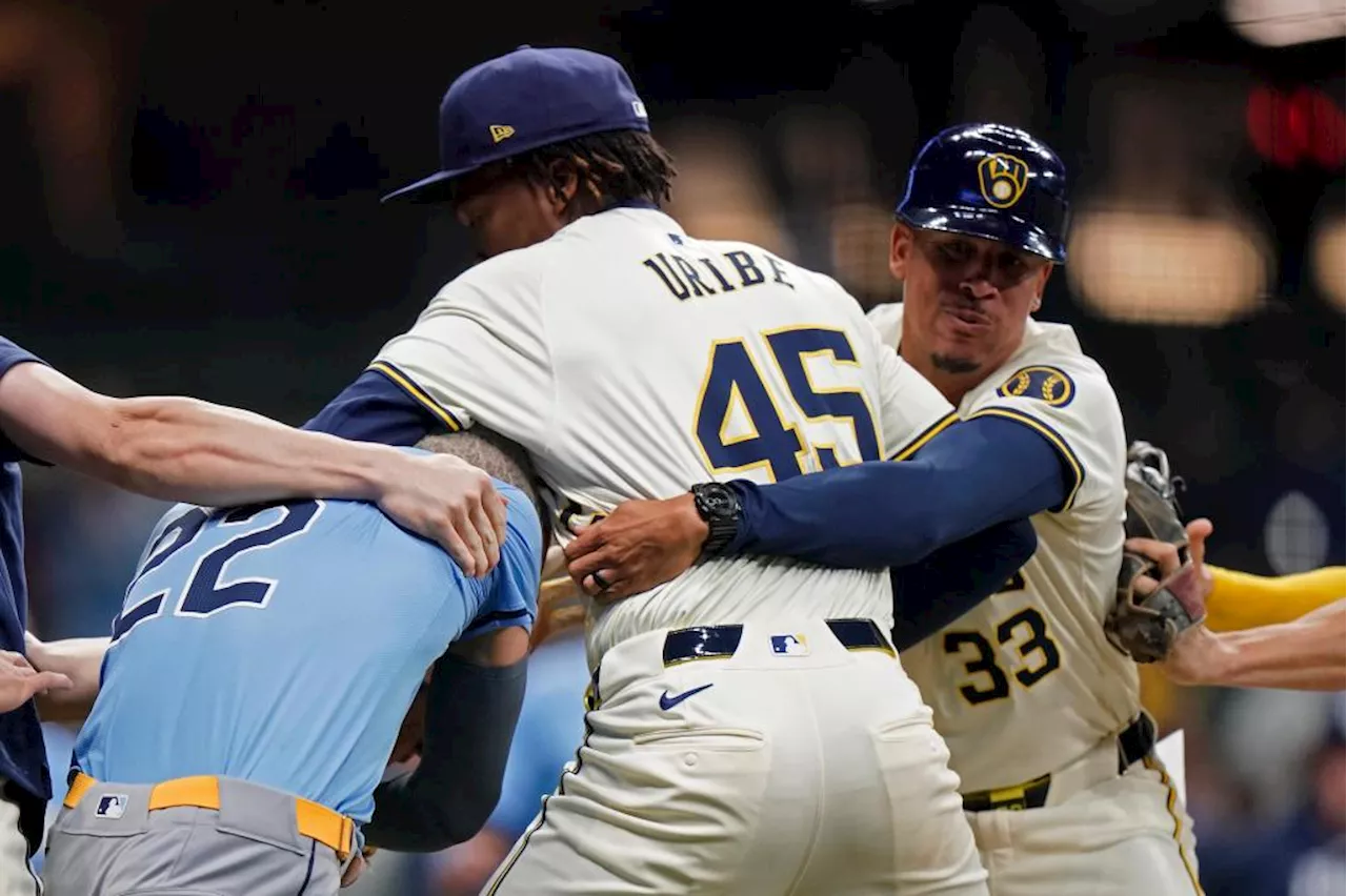 Milwaukee Brewers reliever Abner Uribe, starter Freddy Peralta and manager Pat Murphy suspended for brawl