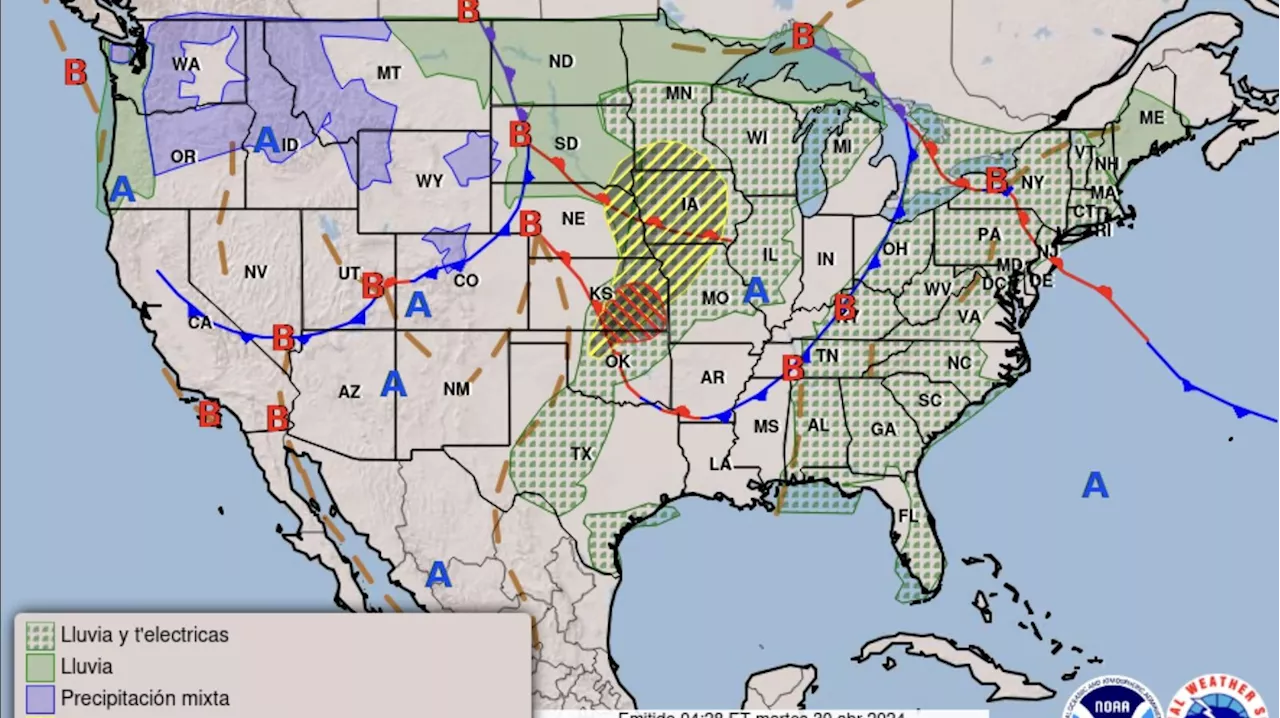 Continúa la amenaza de tormentas fuertes para las Llanuras Centrales de Estados Unidos