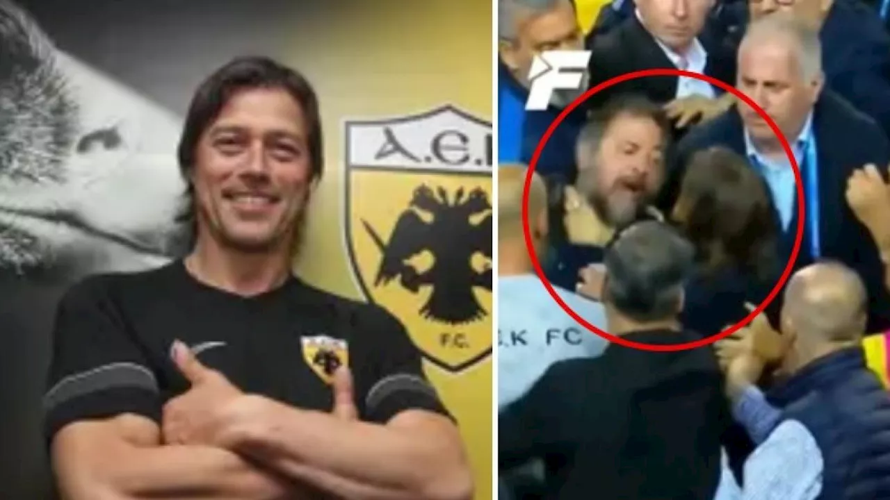 Matías Almeyda tenta di strangolare uno steward dopo Paok Salonicco-Aek Atene