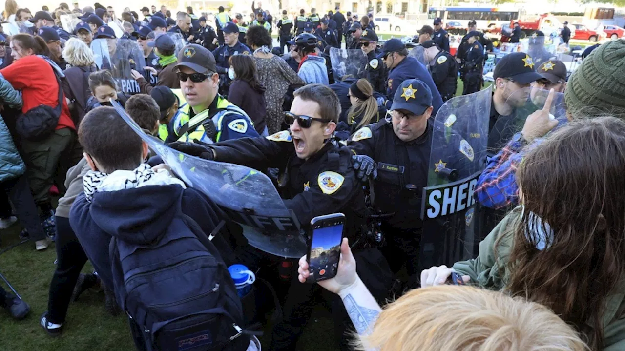 Violence, chaos erupts on campuses as protesters and counter-protesters clash over war in Gaza