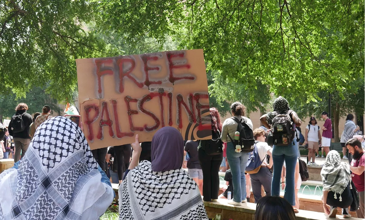 Pro-Palestine Protesters Hold Walkout at UNT, the Latest College to See Protests