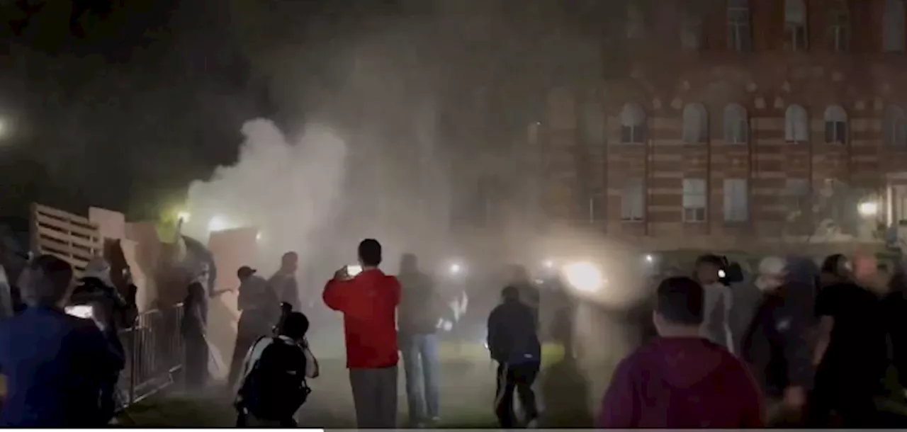 Violence erupts between protester groups overnight at UCLA