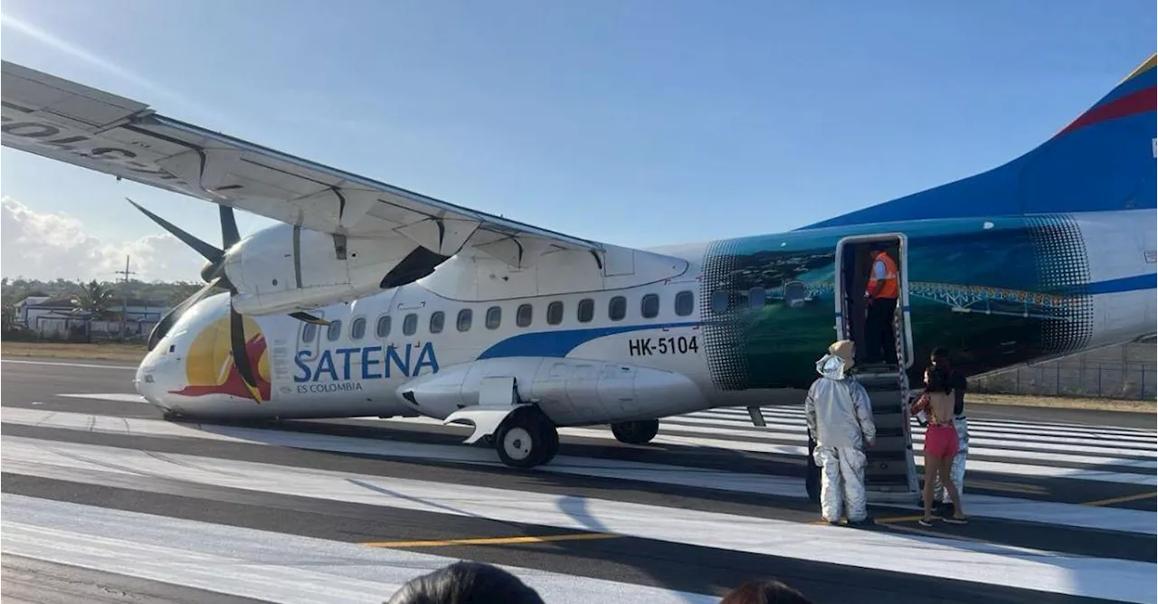 Avión de Satena presentó fallas en el despegue y tuvo emergencia en San Andrés