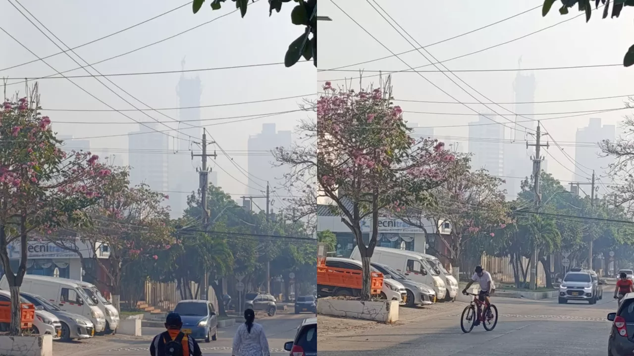 Se mantiene el humo en Barranquilla por quemas en Isla Salamanca