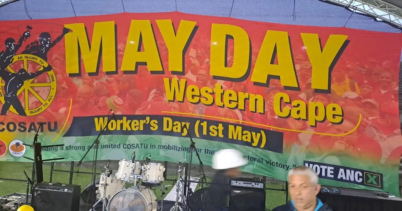 COSATU members brave cold, wet Cape Town weather for May Day celebrations