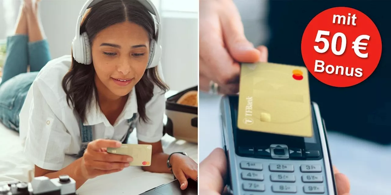 Gebührenfreie Kreditkarte mit gratis Reiseversicherung: Jetzt auf TF Mastercard Gold 50 € exklusiver