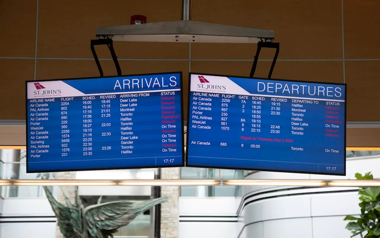 Plane overshoots runway at airport in St. John’s, N.L., no injuries reported