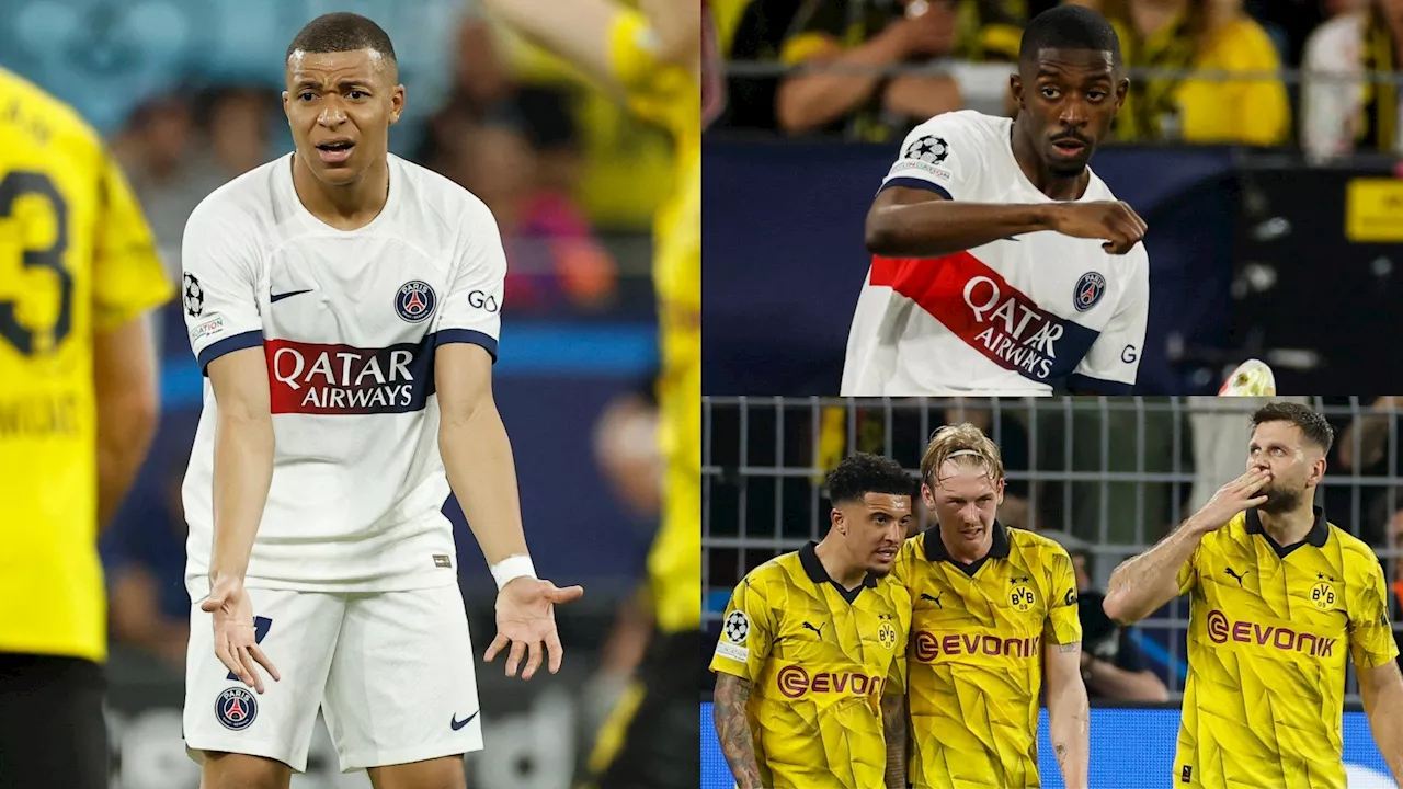 PSG player ratings vs Borussia Dortmund: Kylian Mbappe kept pretty quiet in Champions League semi-final as Jadon Sancho gives Nuno Mendes nightmares while Ousmane Dembele's disastrous finishing proves costly