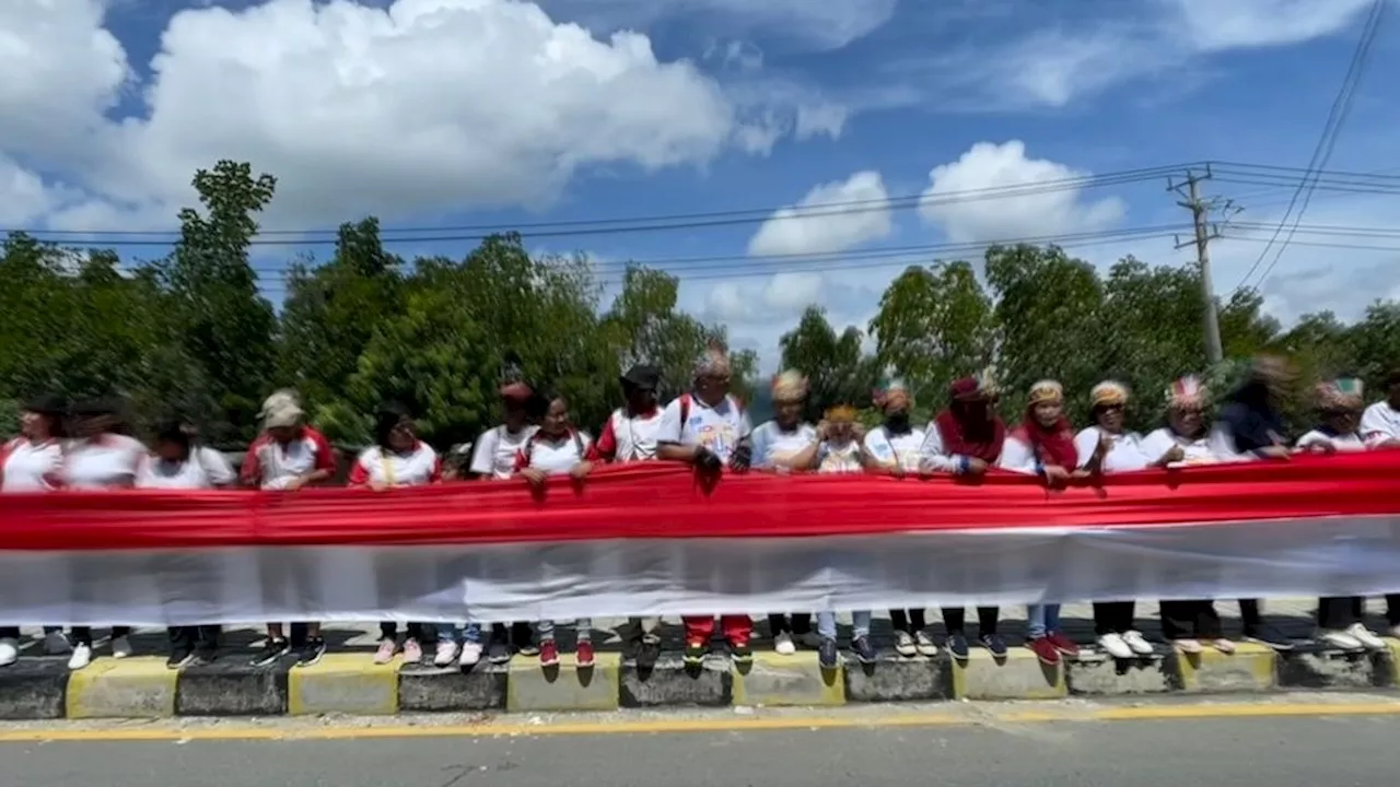 Flying 10 Kilometers of Red and White Commemorating Papuan Integration in Jayapura