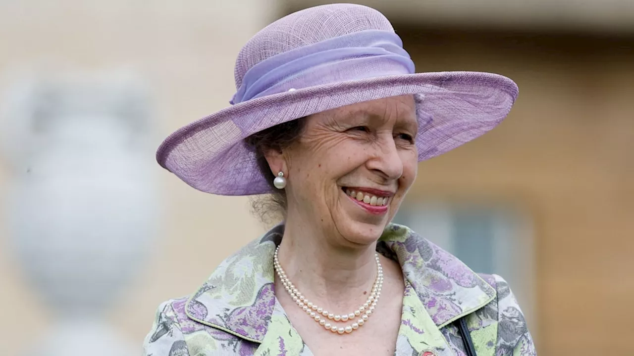 Princess Anne is immaculate in fitted suit with silky shirt