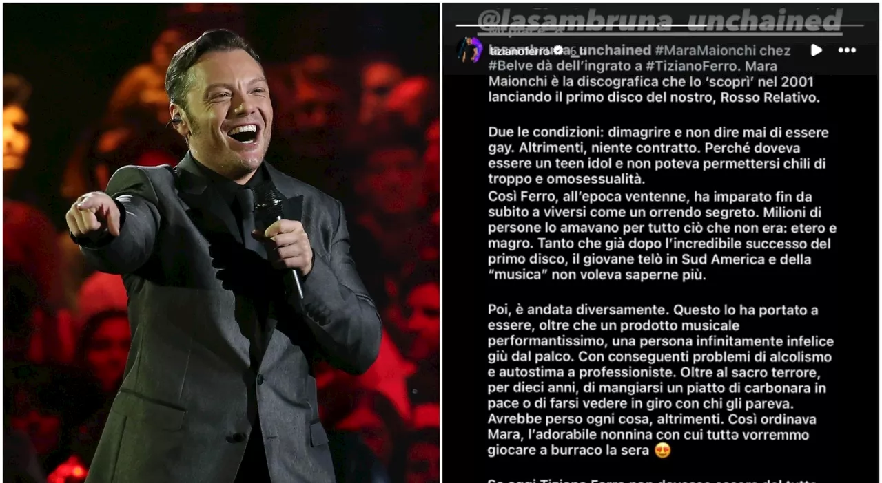 Tiziano Ferro-Mara Maionchi, continua lo scontro. «Lei lo obbligò a mentire sulla sua omosessualità», e lui ri