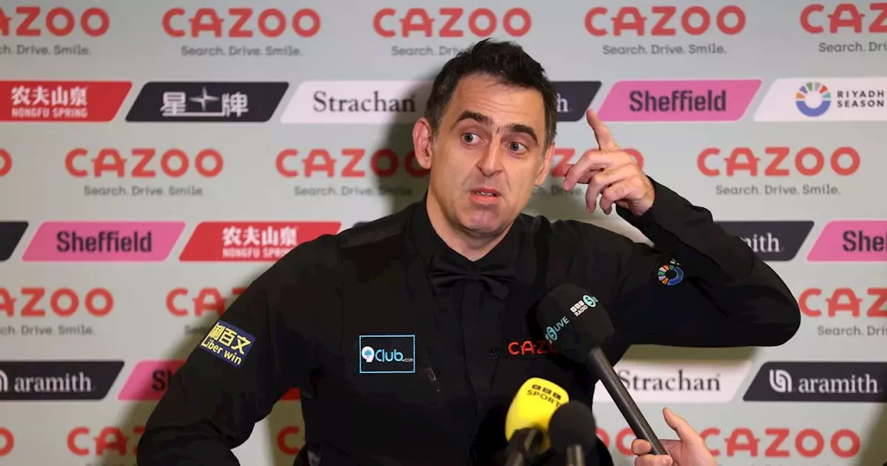 Ronnie O'Sullivan explains strict diet that has 'energised him' at the Crucible