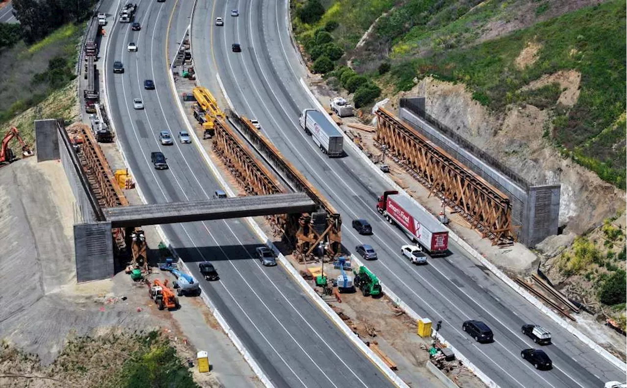 Wildlife crossing project will close northbound 101 freeway on several nights