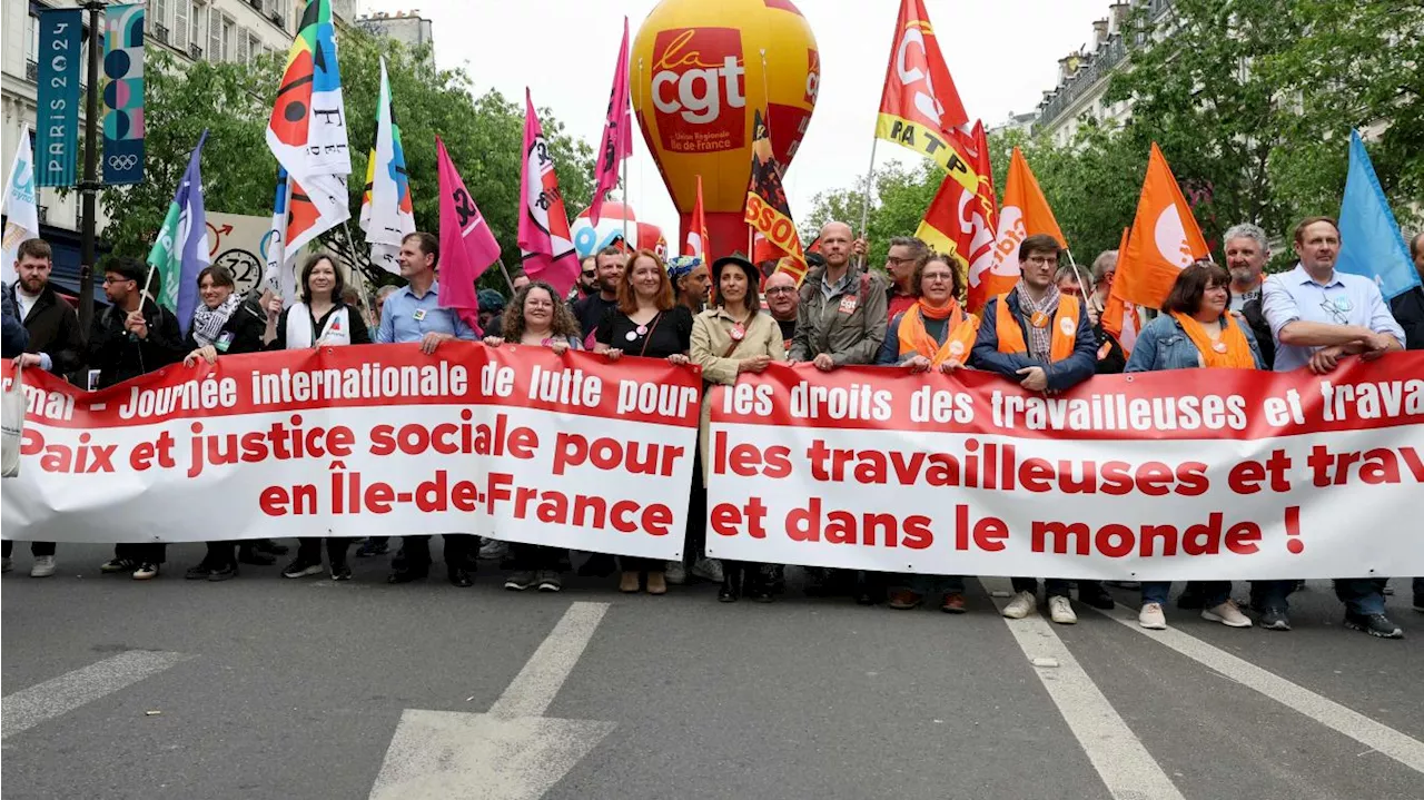 Manifestations du 1er-Mai : entre 121 000 et 210 000 personnes dans les rues en France