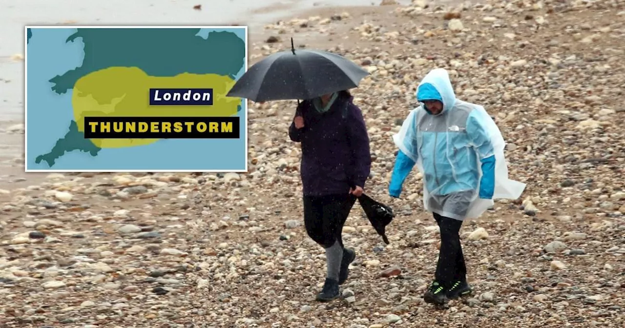 Met Office issues yellow weather warnings in UK ahead of thunderstorms