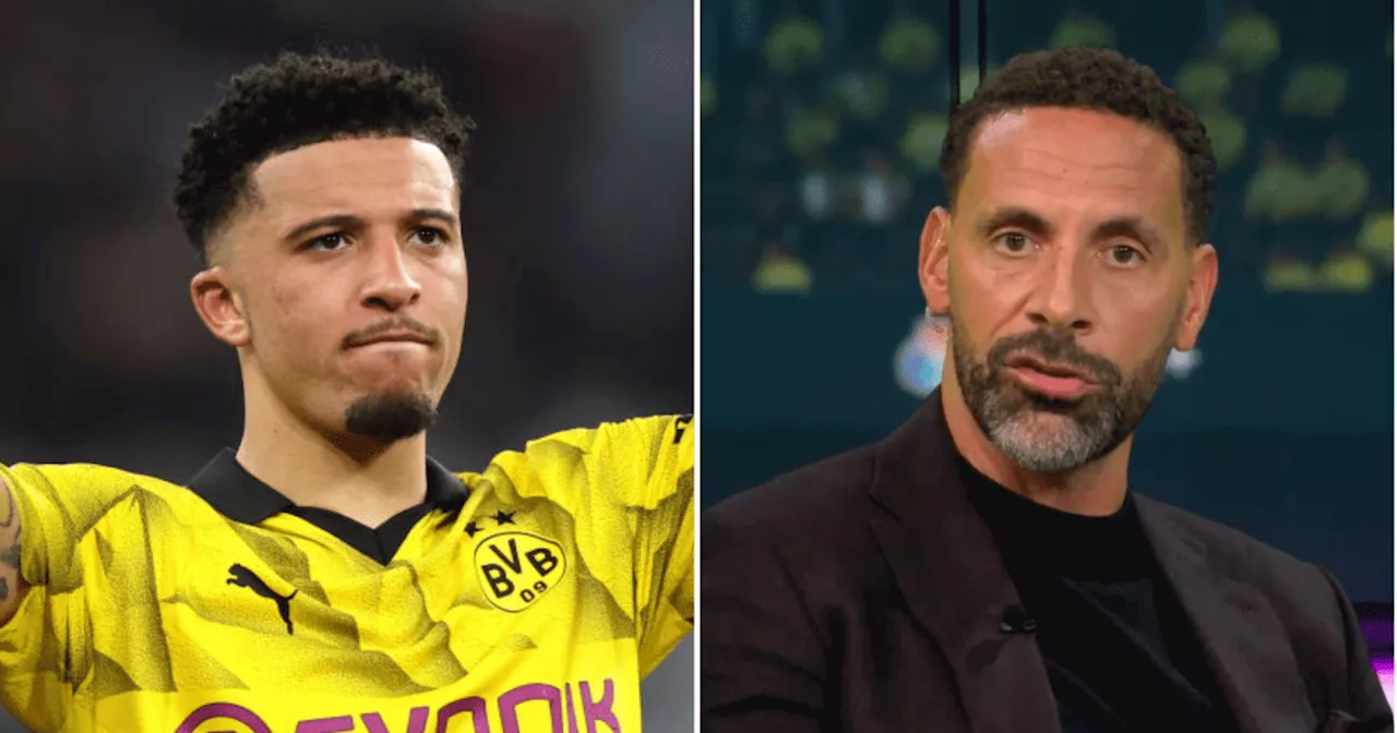 Rio Ferdinand asks Man Utd question after Jadon Sancho masterclass in Borussia Dortmund's win over PSG